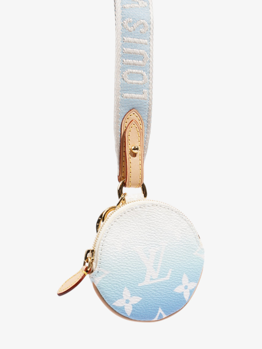 Louis Vuitton By The Pool Lanyard Key Holder Blue / White Canvas Image 4