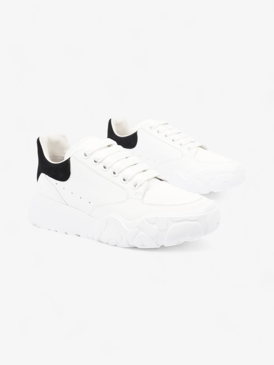 Alexander McQueen Oversized Court Sneaker White / Black Tab Leather EU 38 UK 5 Image 2