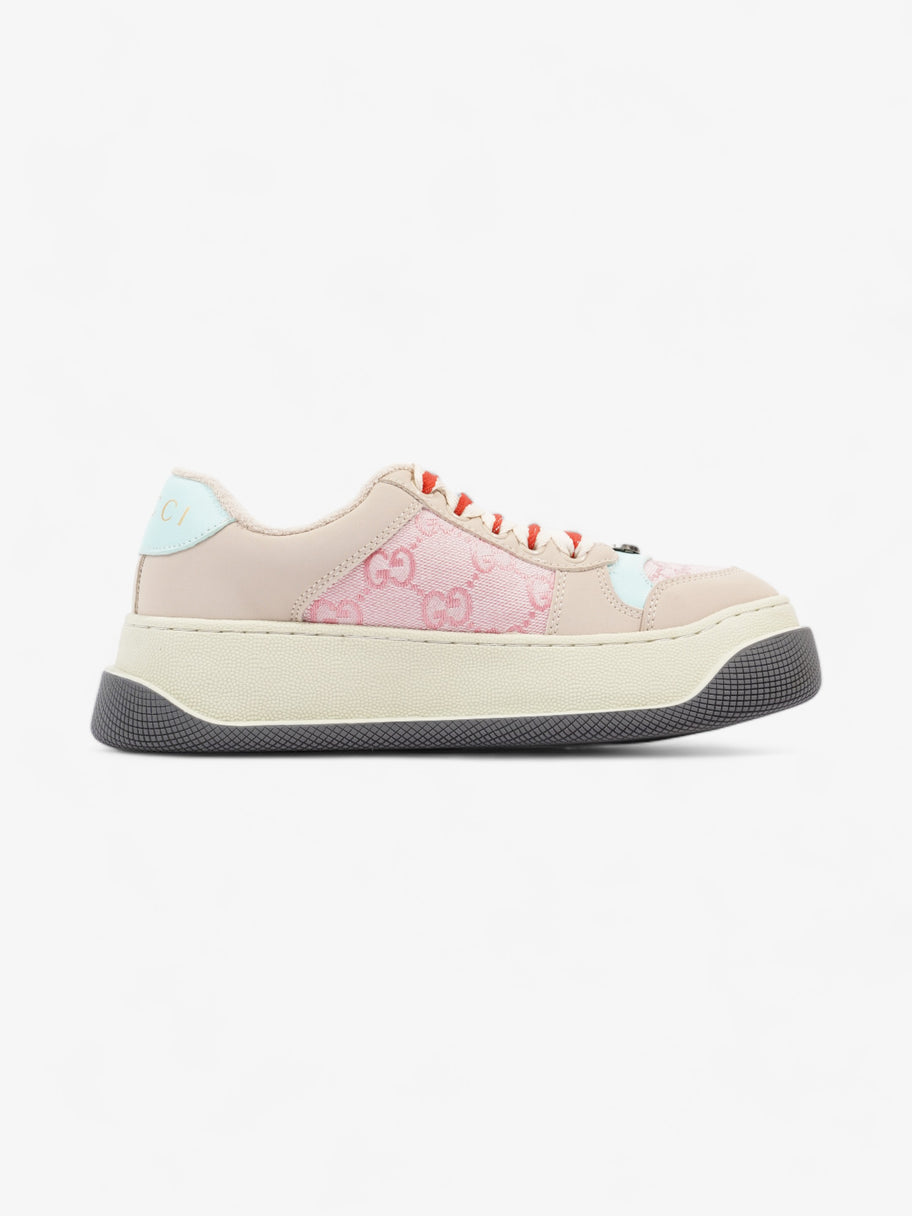 Gucci Screener Sneakers Pink / Beige / Teel Canvas EU 37 UK 4 Image 4