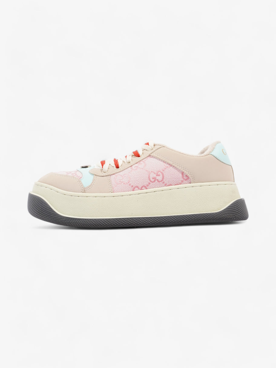 Gucci Screener Sneakers Pink / Beige / Teel Canvas EU 37 UK 4 Image 5