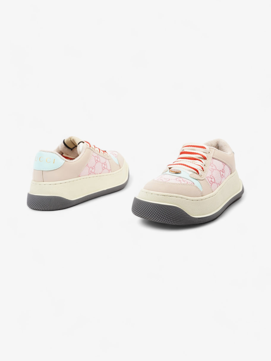 Gucci Screener Sneakers Pink / Beige / Teel Canvas EU 37 UK 4 Image 9