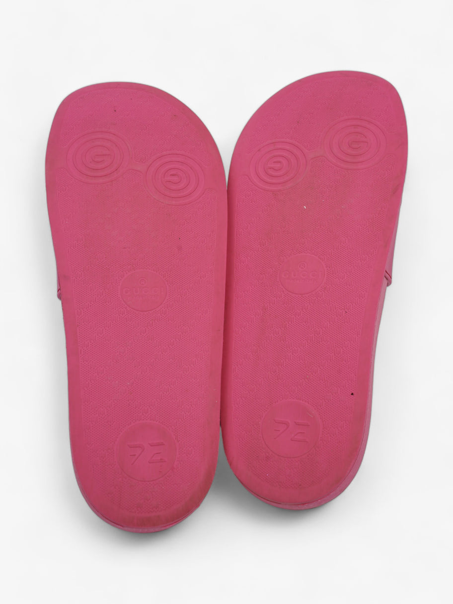 Gucci Logo Slider Fuschia Rubber EU 41 UK 8 Image 7