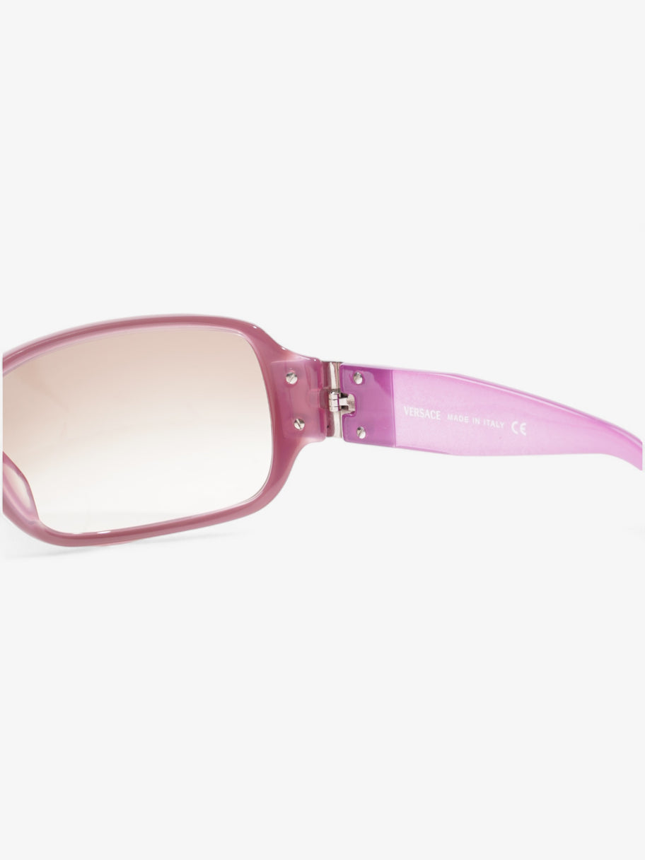 Versace Oversized Sunglasses Pink / Brown Acetate 120mm Image 6