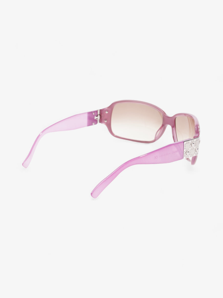 Versace Oversized Sunglasses Pink / Brown Acetate 120mm Image 7