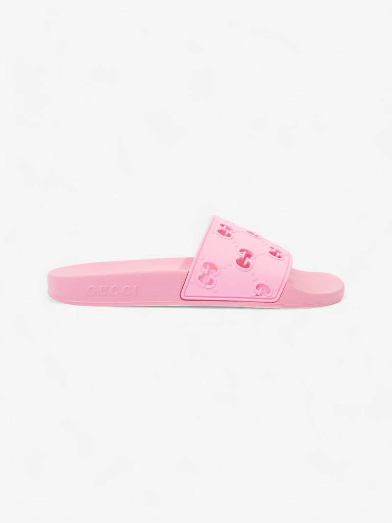  Gucci GG Sliders Pink Rubber EU 38 UK 5