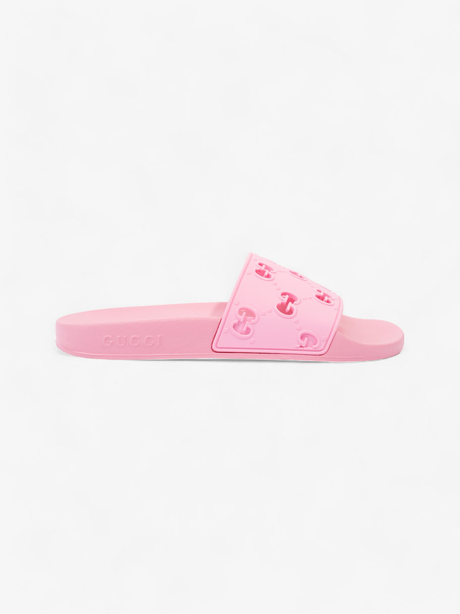 Gucci GG Sliders Pink Rubber EU 38 UK 5 Image 1