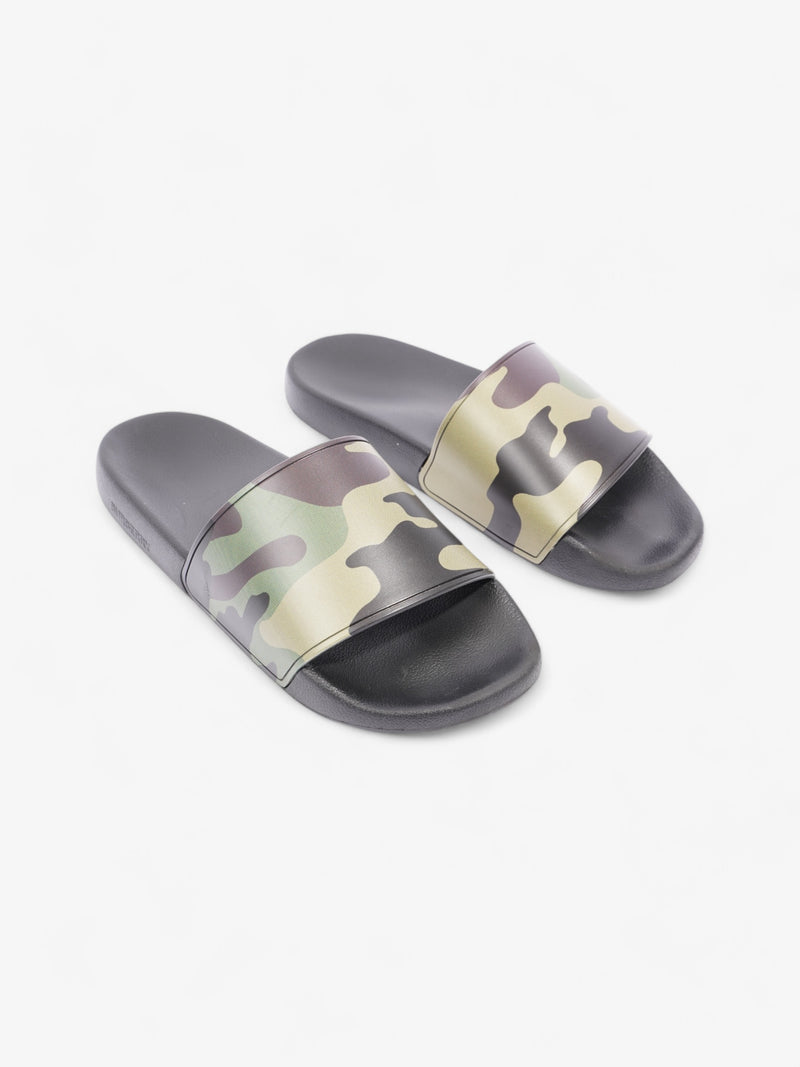  Burberry Camo Slides Khaki / Black Rubber EU 41 UK 7