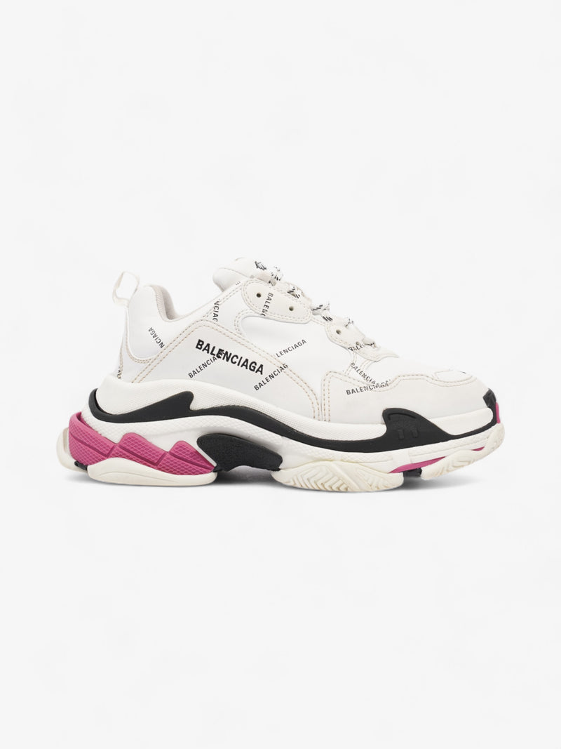  Balenciaga Triple S Graffiti  White / Black / Pink Leather EU 41 UK 7