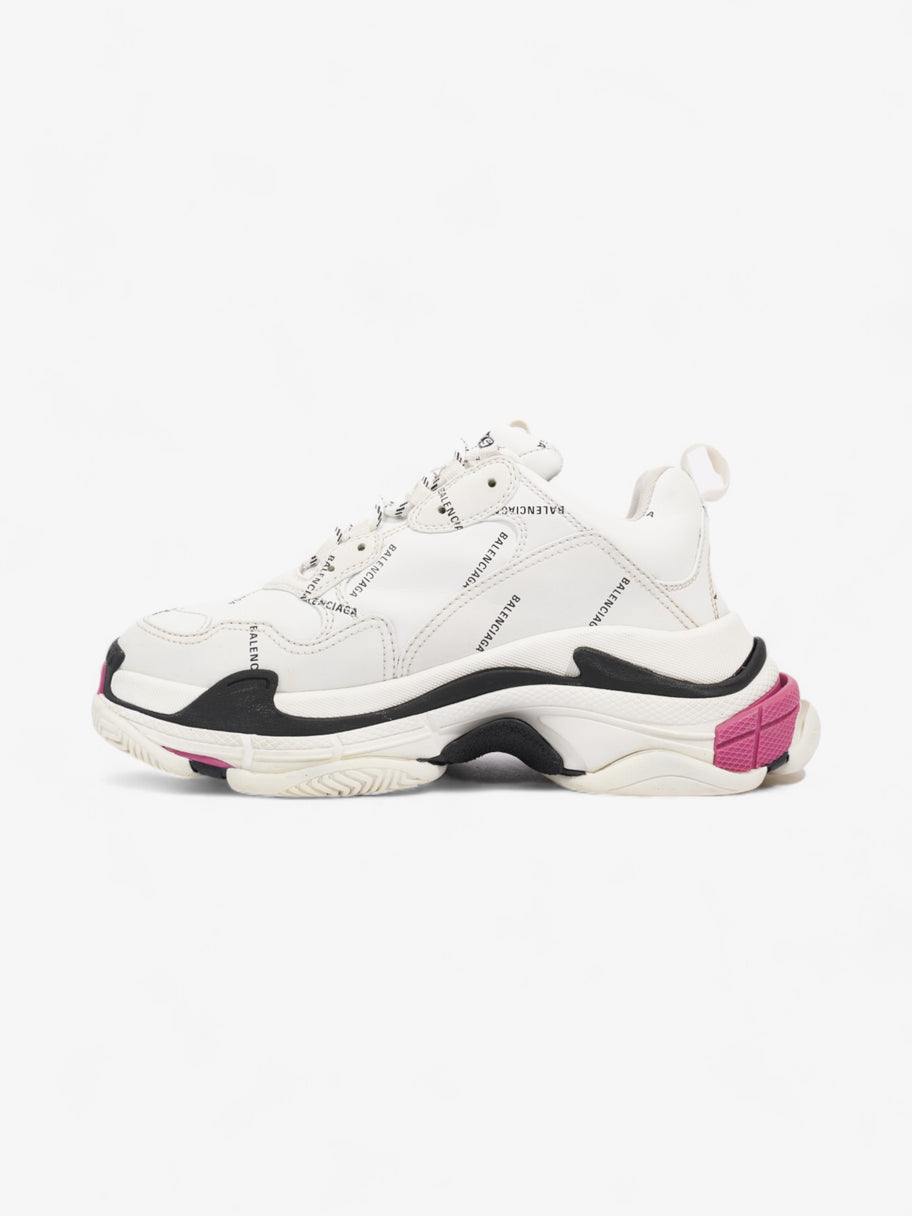 Balenciaga Triple S Graffiti  White / Black / Pink Leather EU 41 UK 7 Image 3