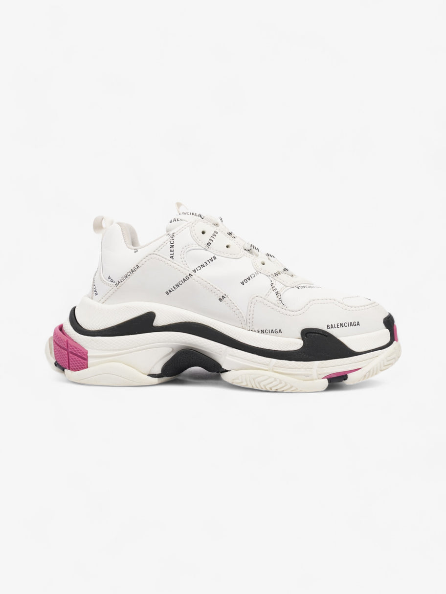 Balenciaga Triple S Graffiti  White / Black / Pink Leather EU 41 UK 7 Image 4