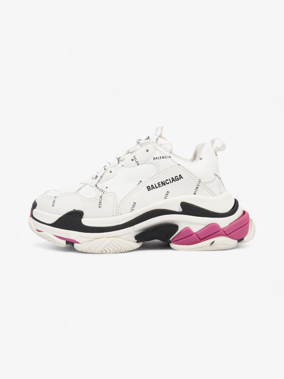 Balenciaga Triple S Graffiti  White / Black / Pink Leather EU 41 UK 7 Image 5