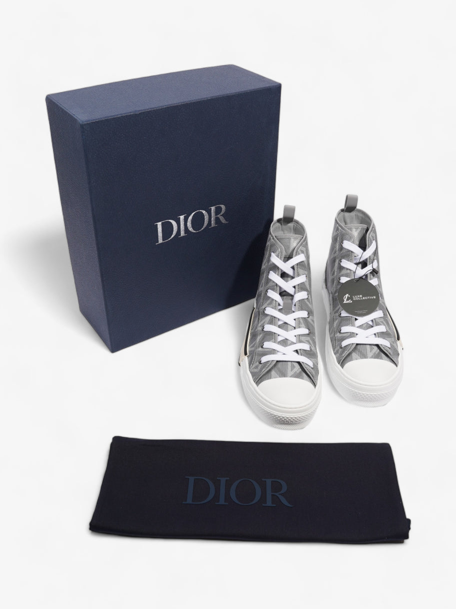 Christian Dior B23 CD Diamond Sneakers Grey / White Canvas EU 44 UK 10 Image 10