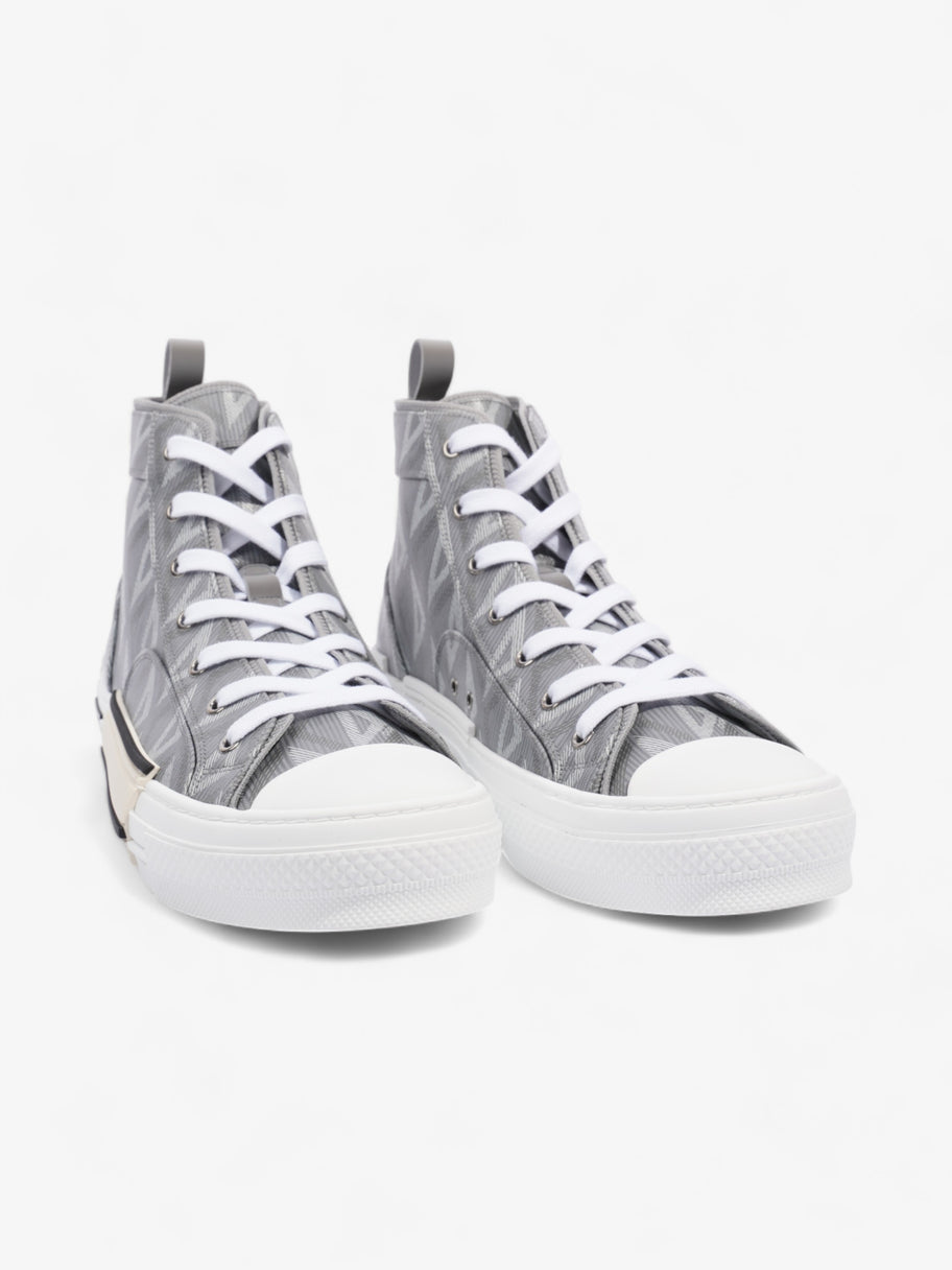 Christian Dior B23 CD Diamond Sneakers Grey / White Canvas EU 44 UK 10 Image 2