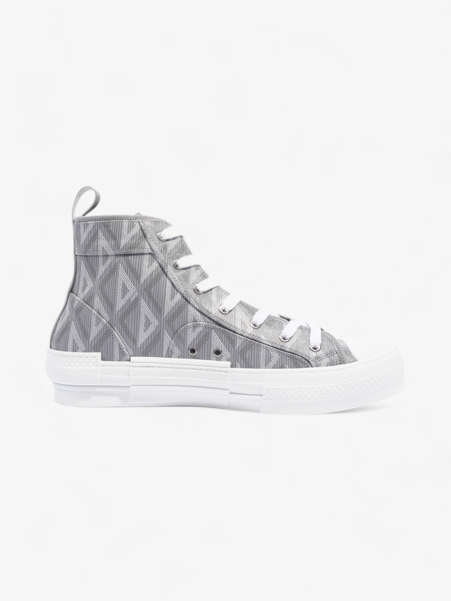 Christian Dior B23 CD Diamond Sneakers Grey / White Canvas EU 44 UK 10 Image 4