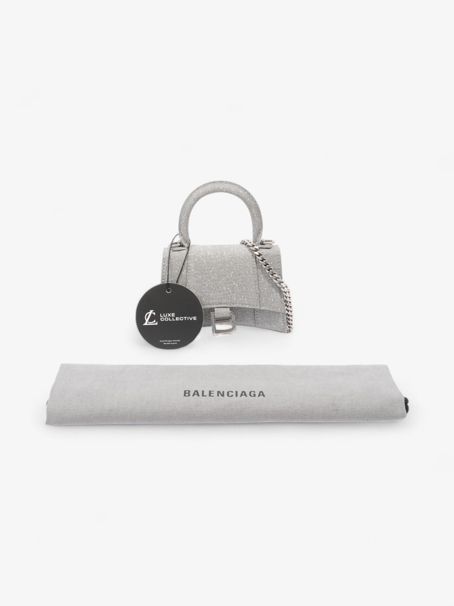 Balenciaga Hourglass Silver Glitter XS Image 8