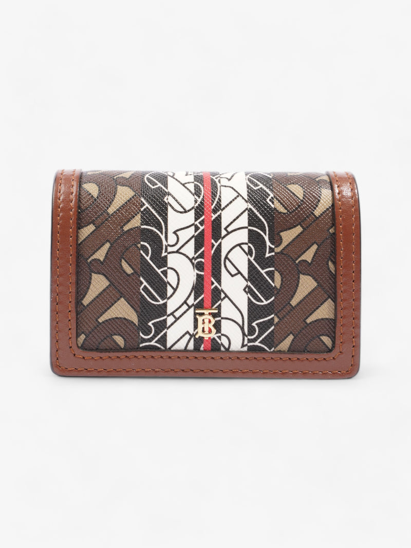  TB Mini Wallet Brown / Black / White Leather