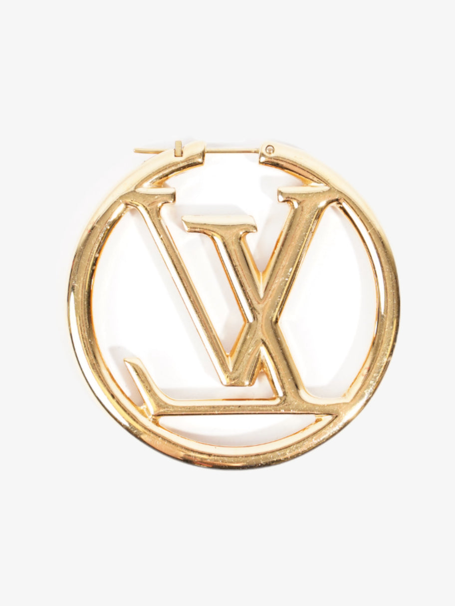 Louis Vuitton Louise Hoops Gold Base Metal GM Image 3