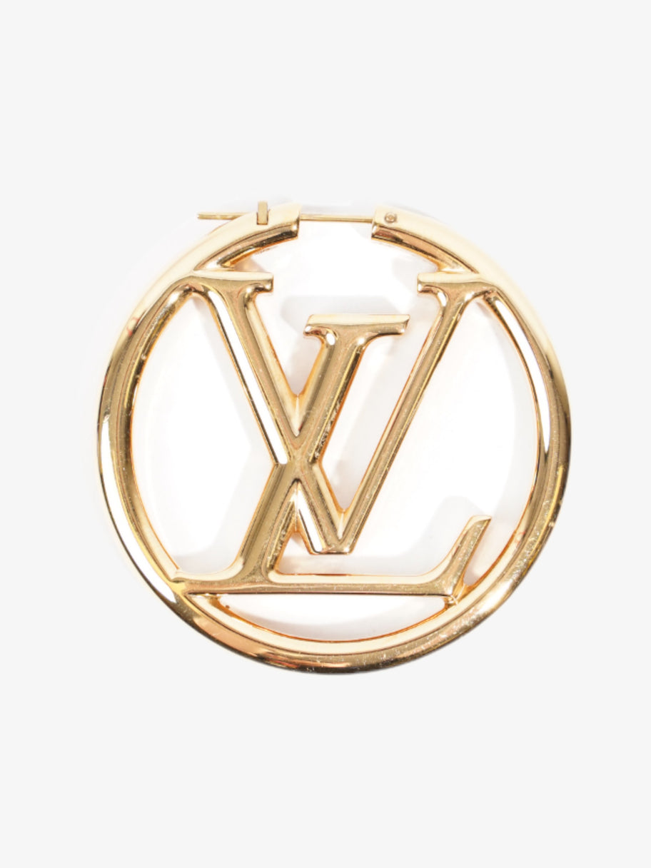 Louis Vuitton Louise Hoops Gold Base Metal GM Image 4