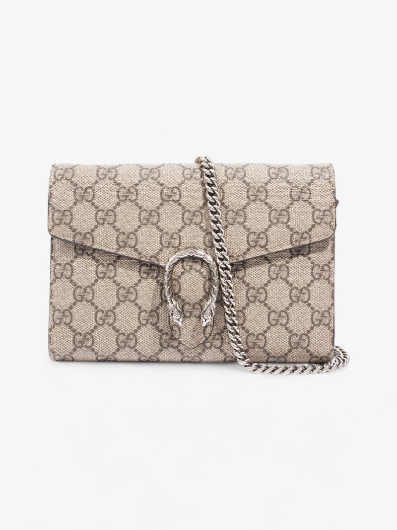  Gucci Dionysus Chain Wallet GG Supreme Coated Canvas