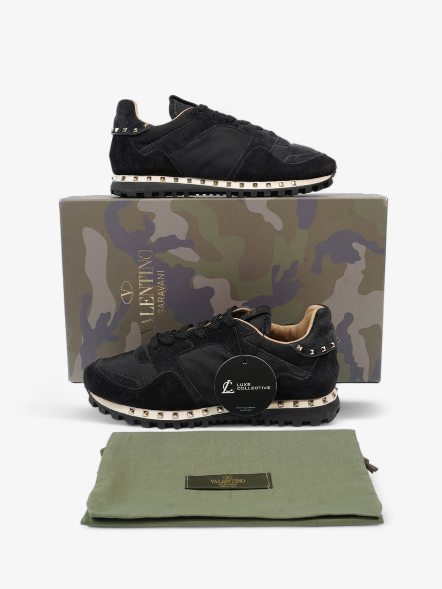 Valentino Rockstud Sneaker Black Camo Fabric EU 39 UK 6 Image 9