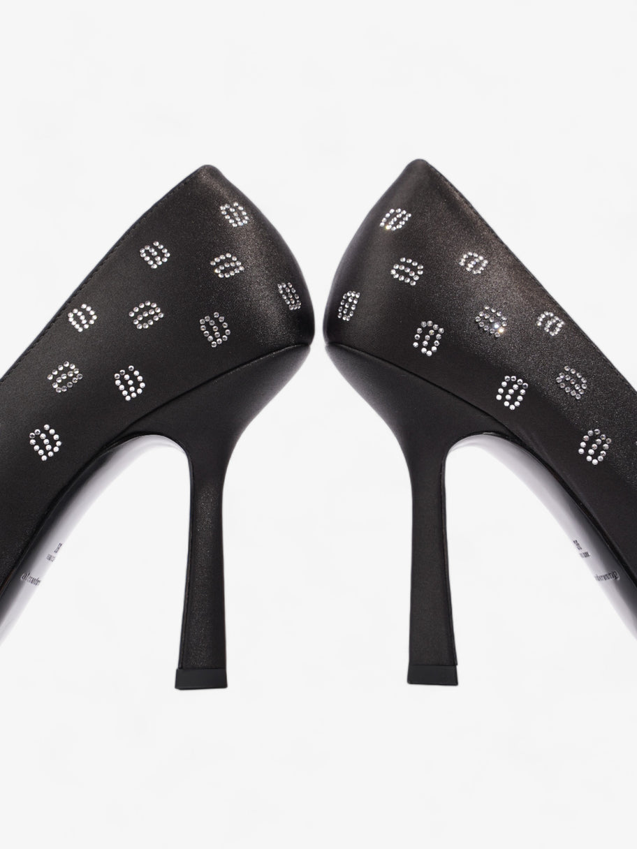 Alexander Wang Delphine 105 Pump 100mm Black / Silver Embellished Satin EU 36 UK 3 Image 9