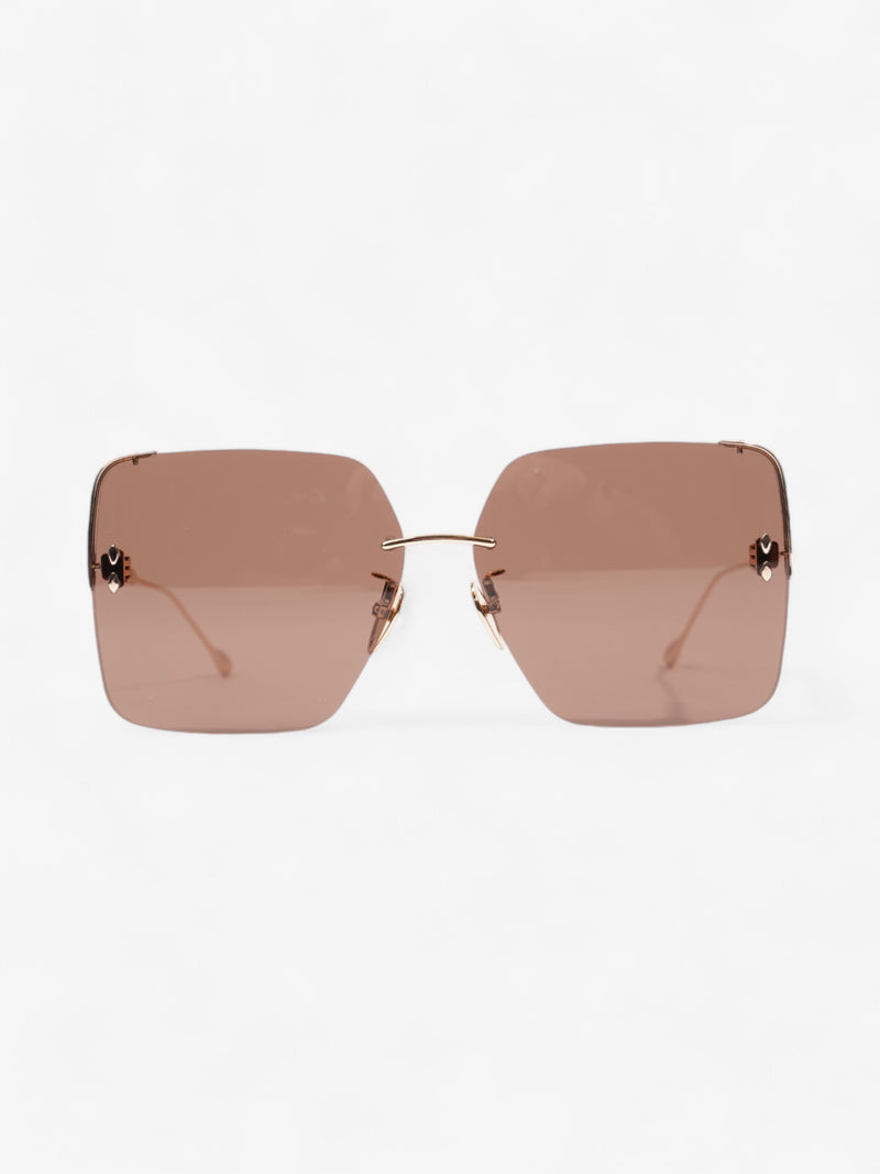  Isabel Marant Etoile Oversized Sunglasses Rose Gold Acetate 140mm