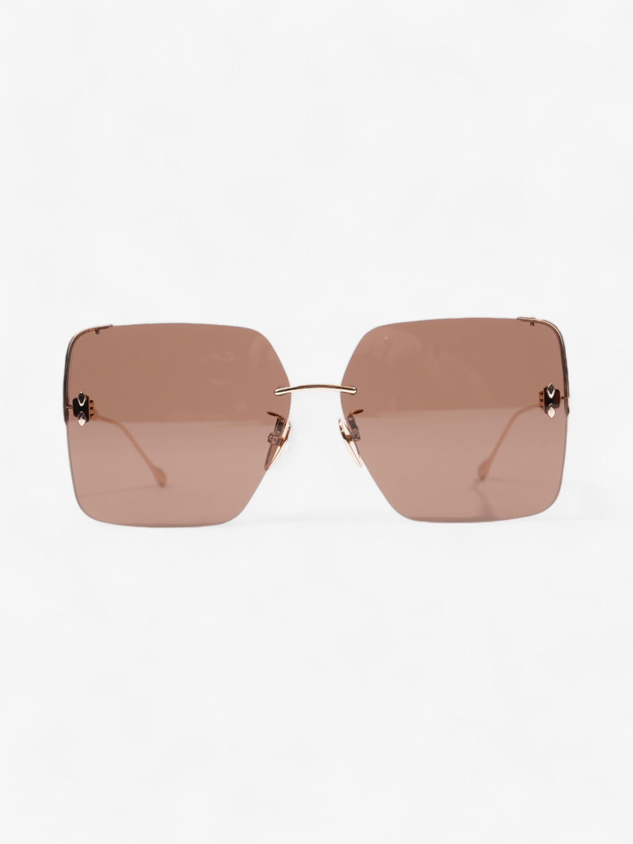 Isabel Marant Etoile Oversized Sunglasses Rose Gold Acetate 140mm Image 1