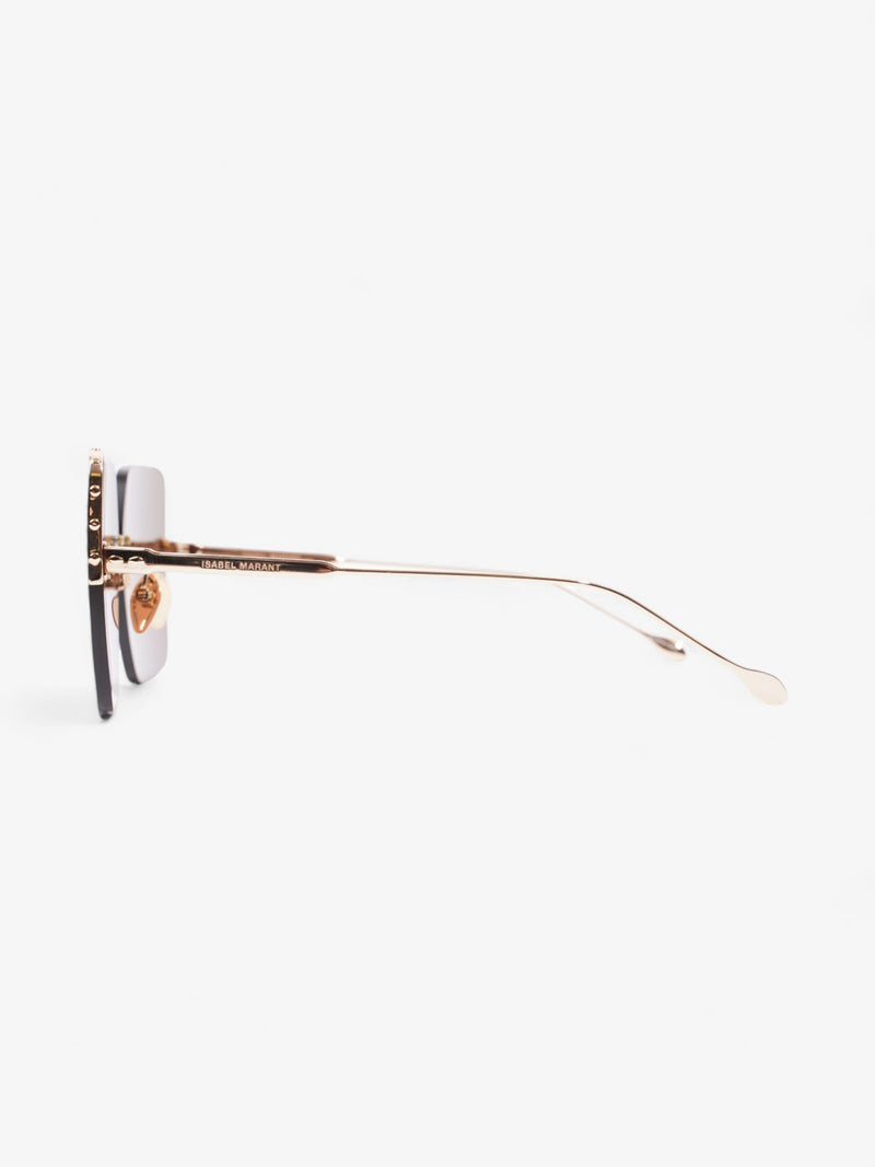  Isabel Marant Etoile Oversized Sunglasses Rose Gold Acetate 140mm