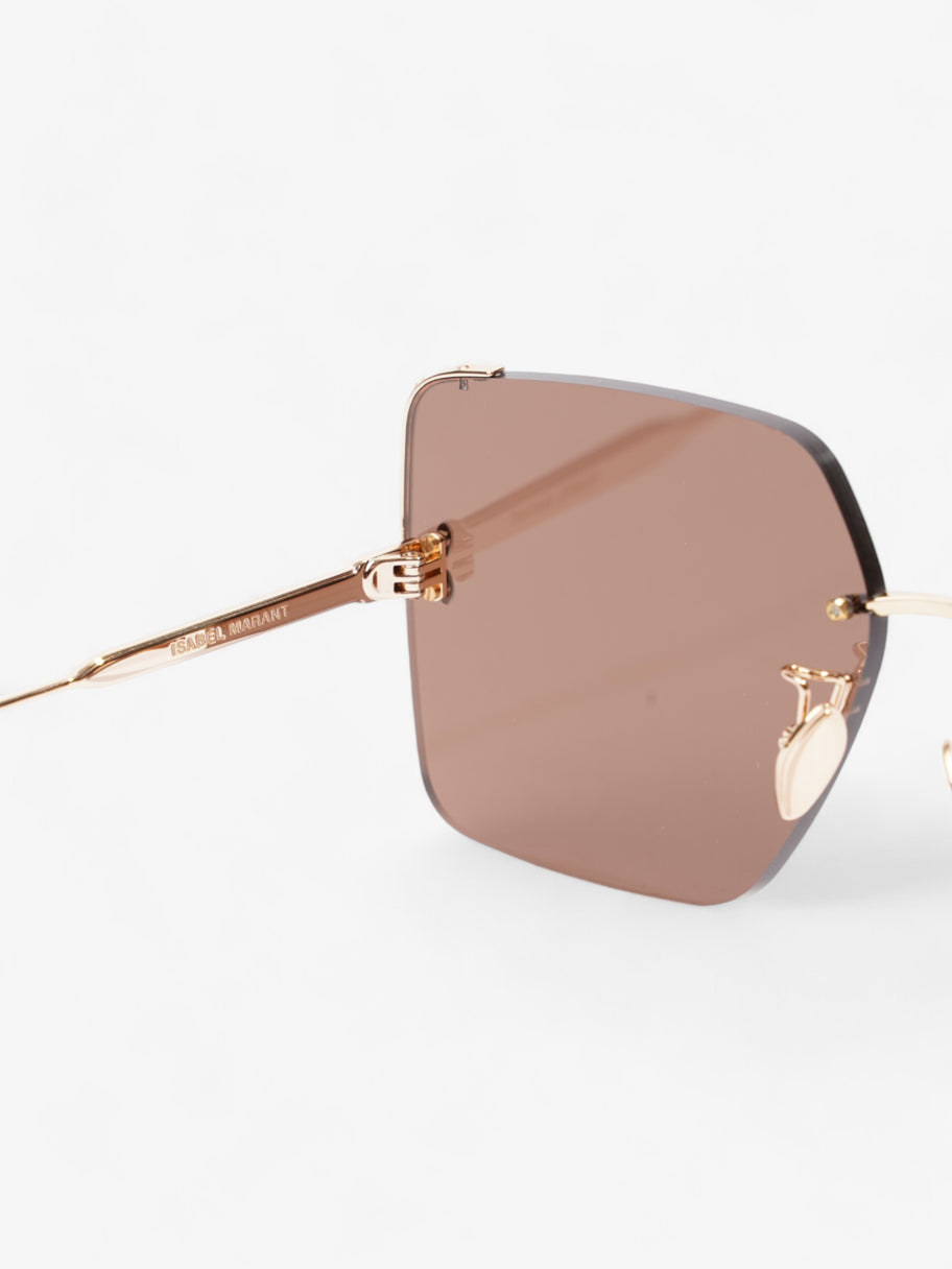 Isabel Marant Etoile Oversized Sunglasses Rose Gold Acetate 140mm Image 5