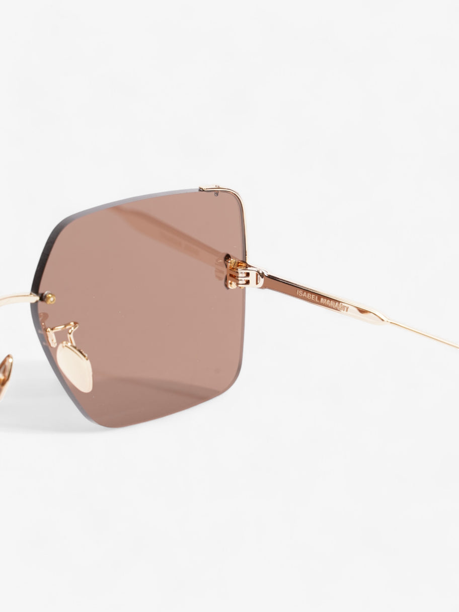 Isabel Marant Etoile Oversized Sunglasses Rose Gold Acetate 140mm Image 6