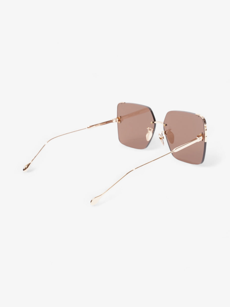 Isabel Marant Etoile Oversized Sunglasses Rose Gold Acetate 140mm Image 7