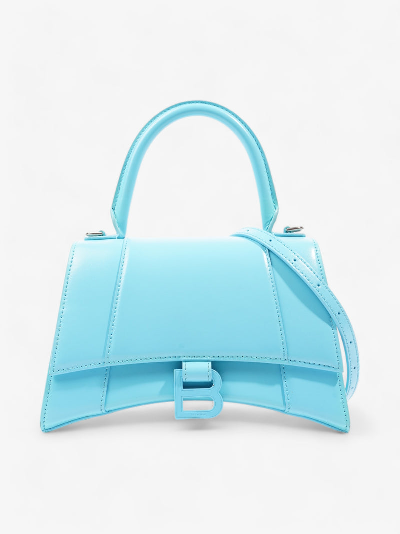  Balenciaga Hourglass Blue Leather Small