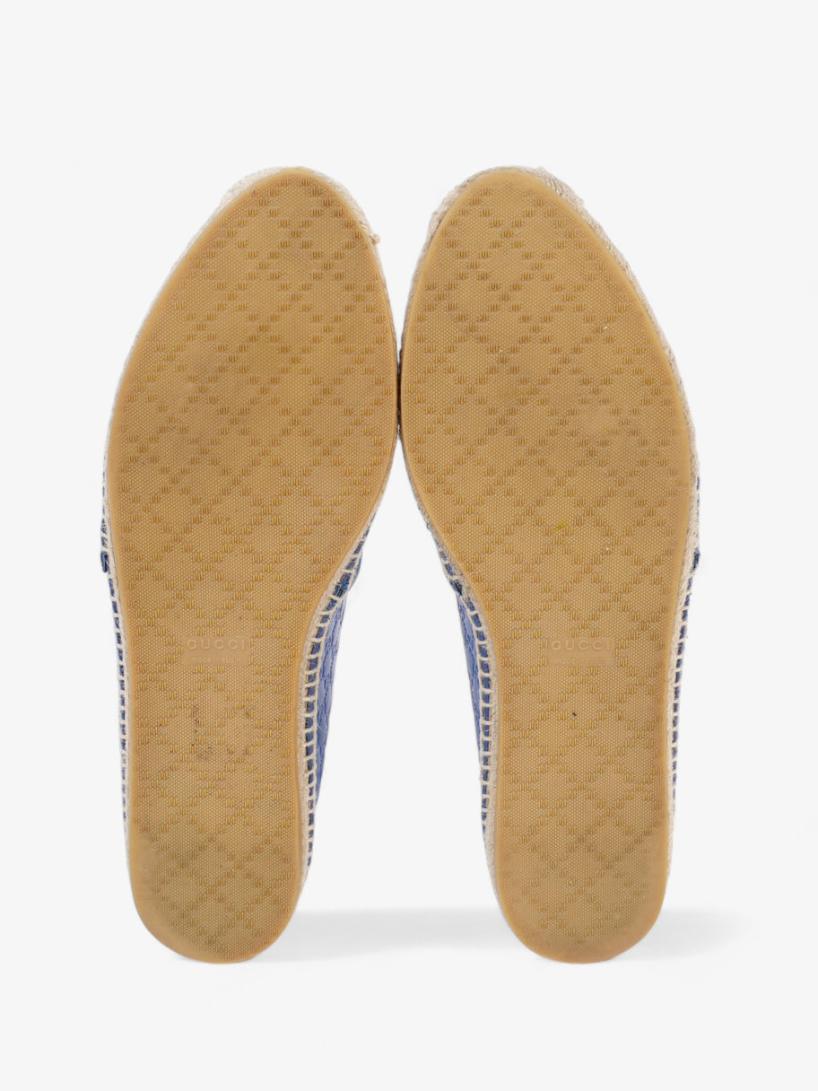 GG Espadrilles Blue Leather EU 40 UK 7 Image 6