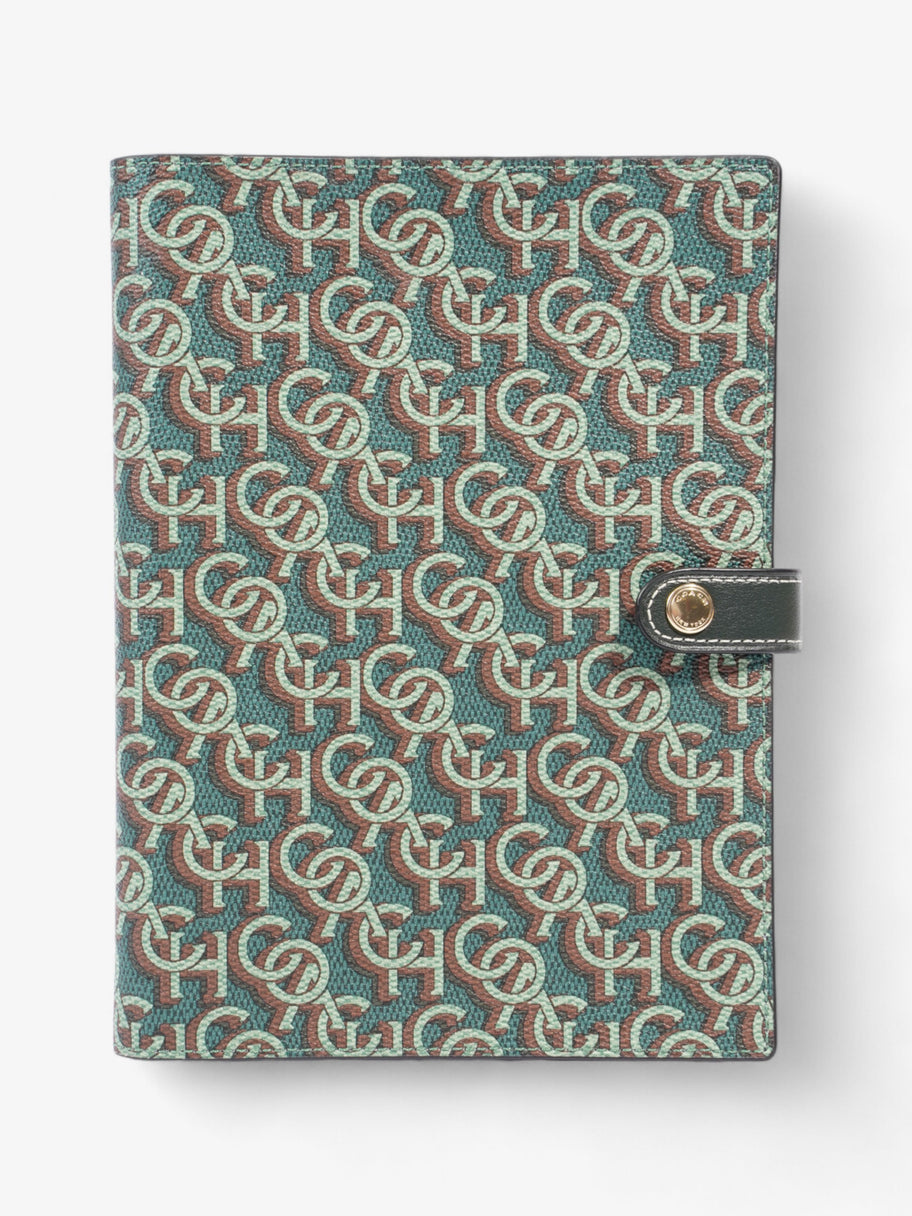 Coach A5 Organiser Notebook Green Monogram Print Coated Canvas Image 1