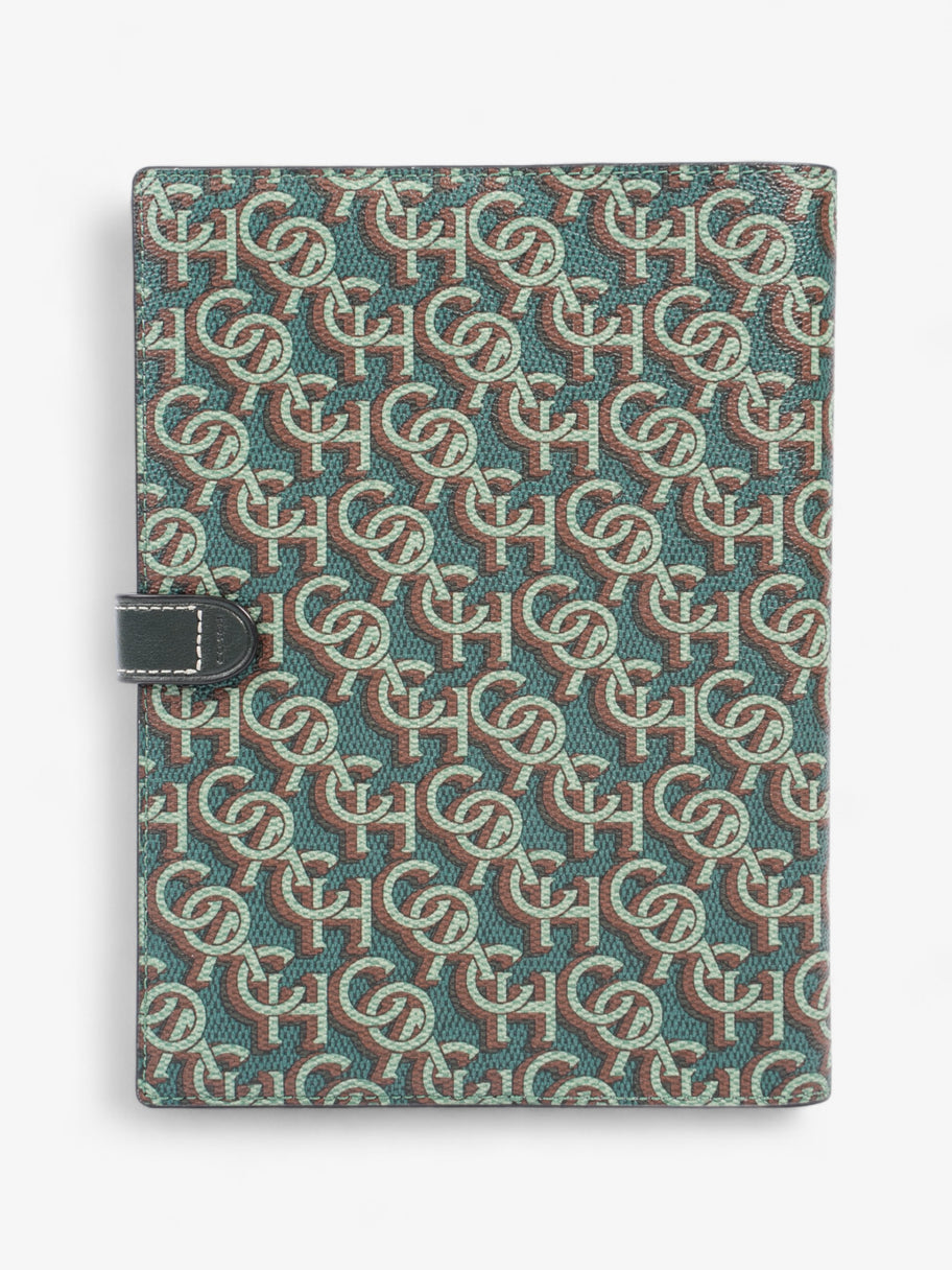 Coach A5 Organiser Notebook Green Monogram Print Coated Canvas Image 3