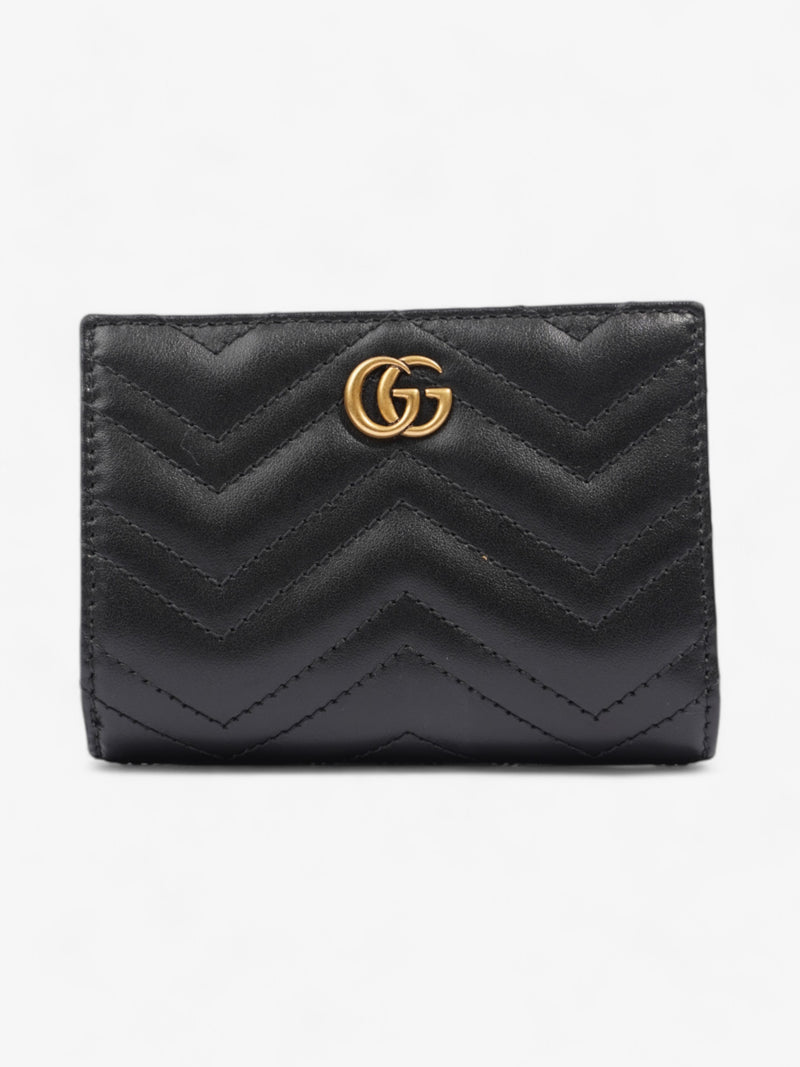  Gucci GG Marmont Wallet Black Matelasse Leather