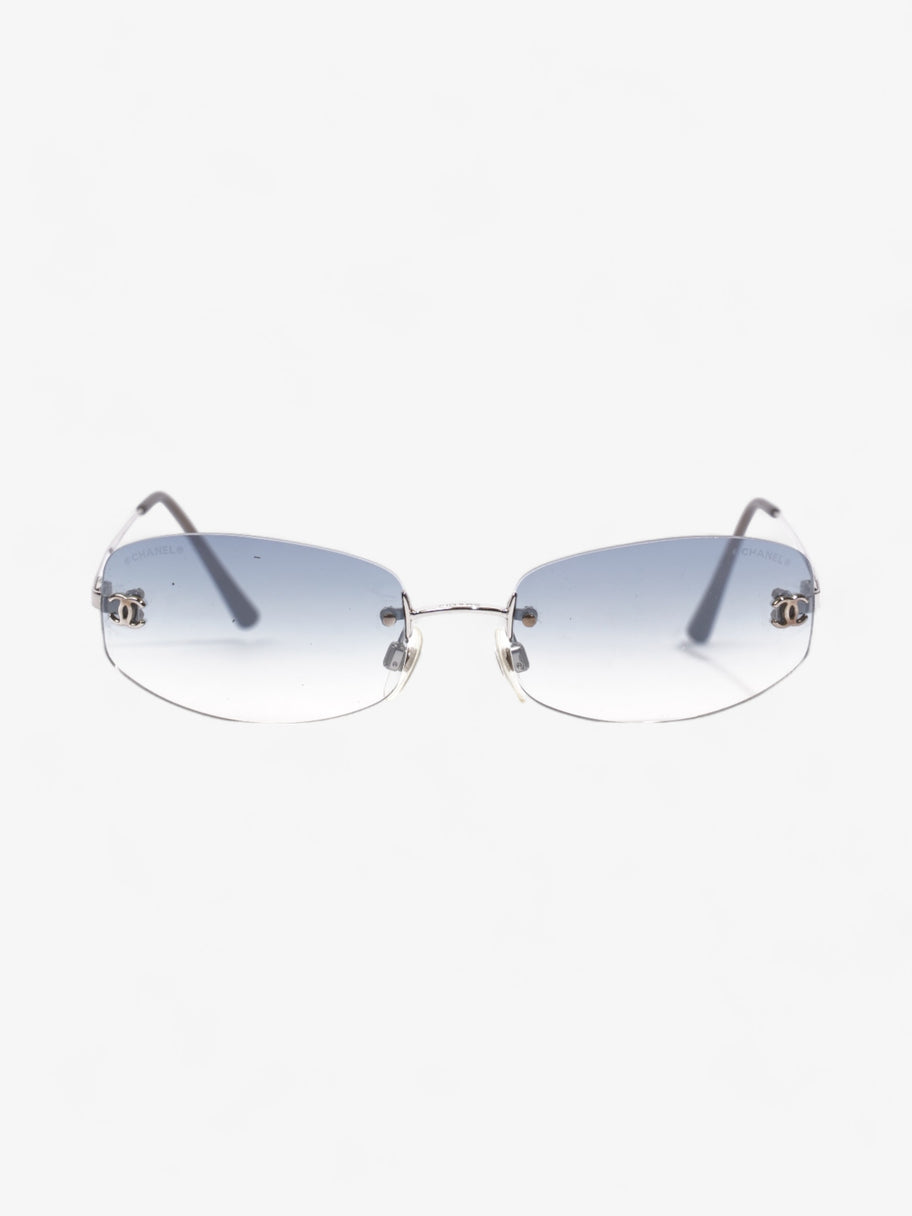 Chanel Transparent Classic Sunglasses Silver Acetate 130mm Image 1