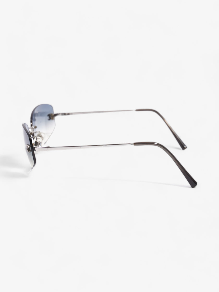 Chanel Transparent Classic Sunglasses Silver Acetate 130mm Image 2