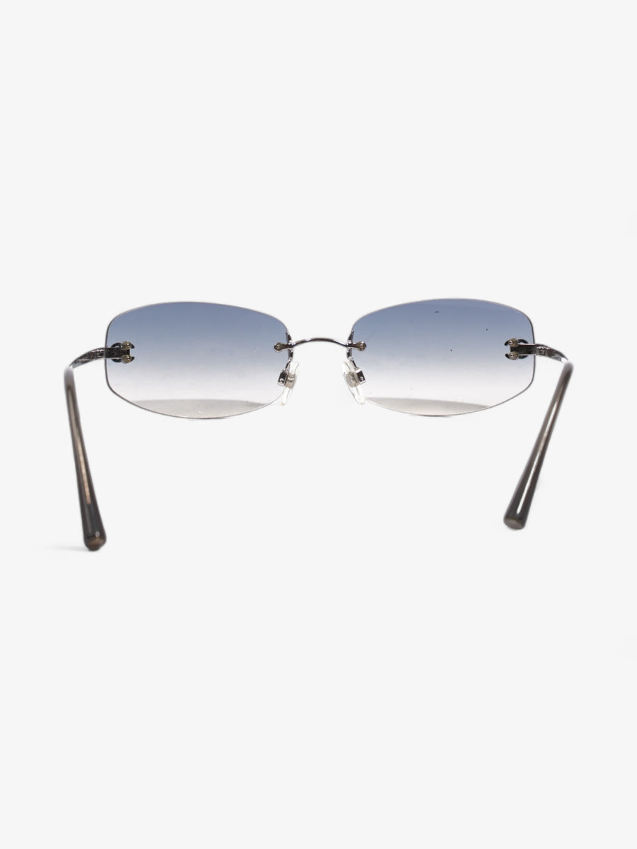 Chanel Transparent Classic Sunglasses Silver Acetate 130mm Image 3