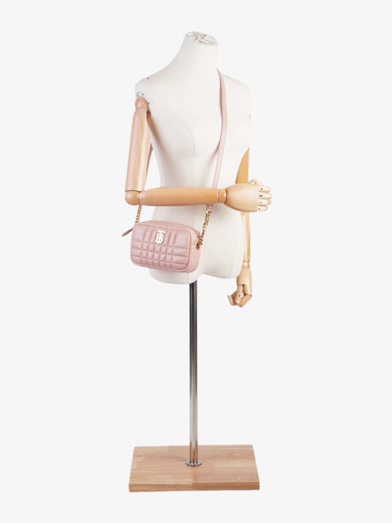  Burberry Lola Camera Bag Dusty Pink Leather Mini