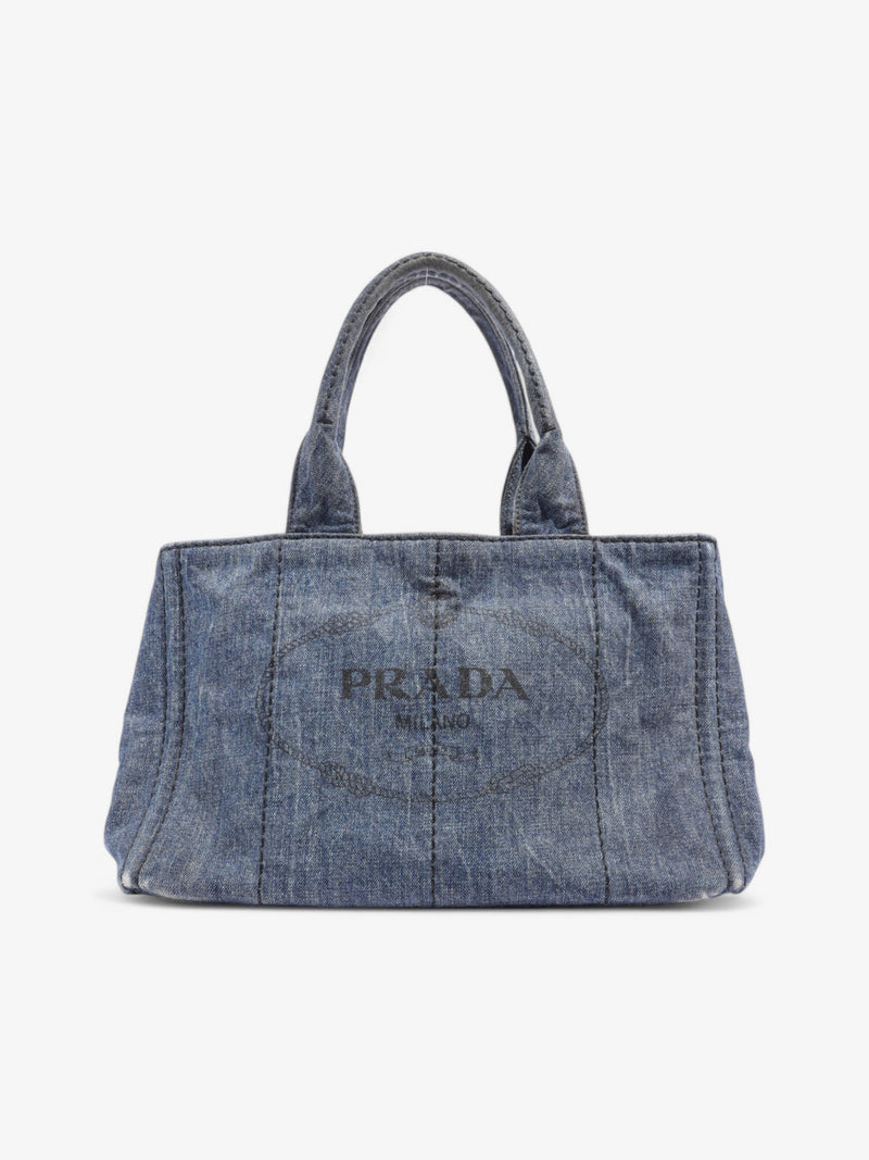  Prada Canapa Tote Blue Denim