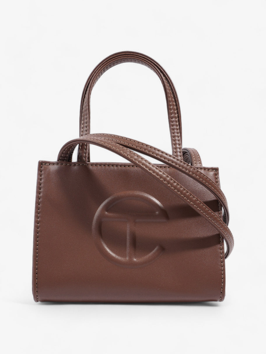 Telfar Shopping Bag Chocolate Brown Polyurethane Small Image 1