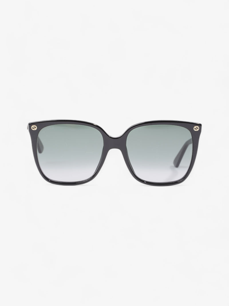  Gucci Oversized Sunglasses Black Acetate 140mm