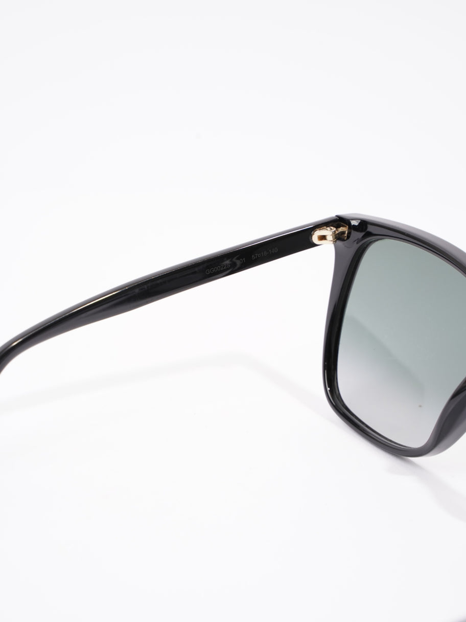 Gucci Oversized Sunglasses Black Acetate 140mm Image 7