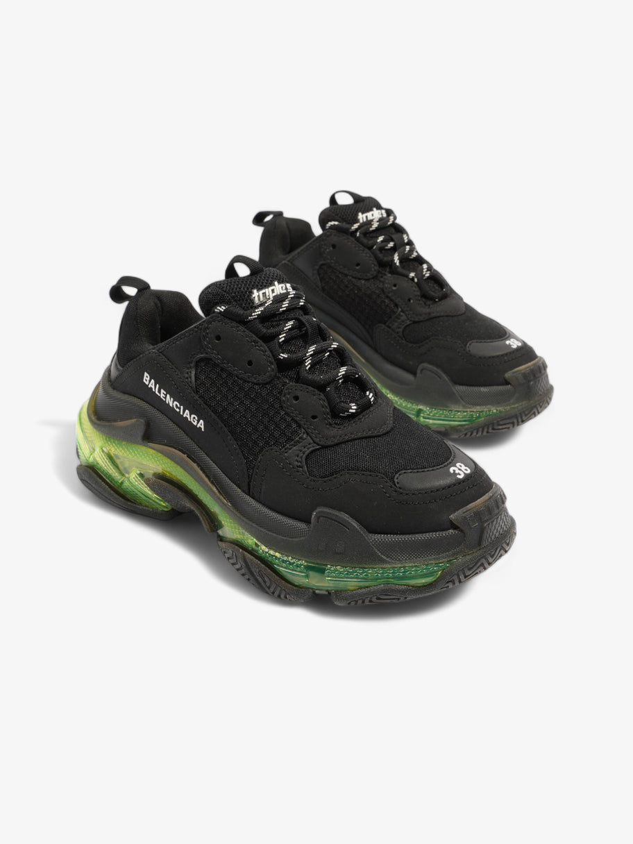 Triple S Clear sole Black / Green Mesh EU 38 UK 5 Image 2