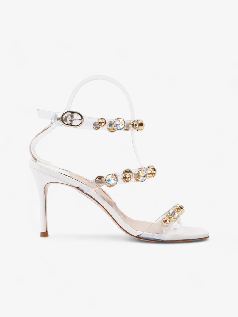  Sophia Webster Rosalind Gem Sandals White / Gold PVC EU 37 UK 4