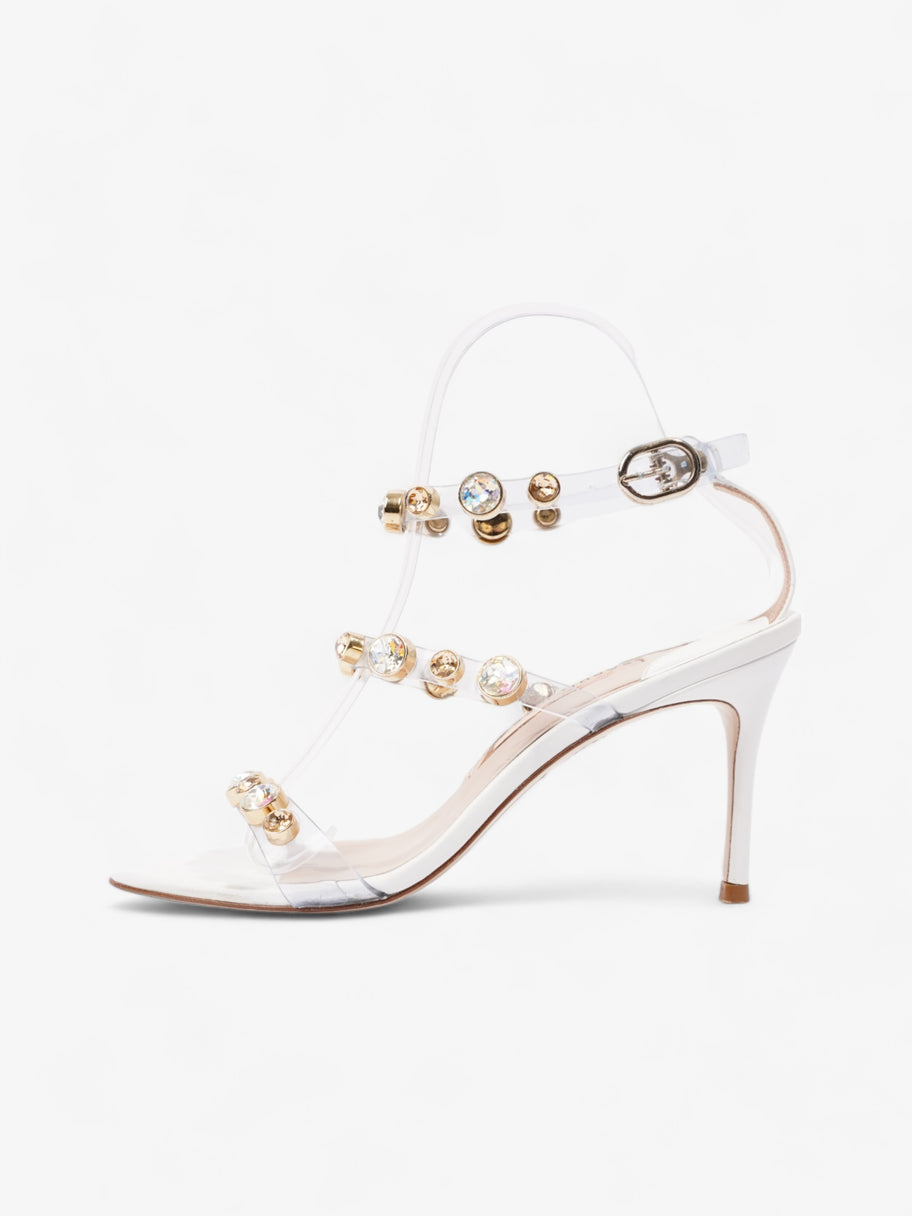 Sophia Webster Rosalind Gem Sandals White / Gold PVC EU 37 UK 4 Image 5