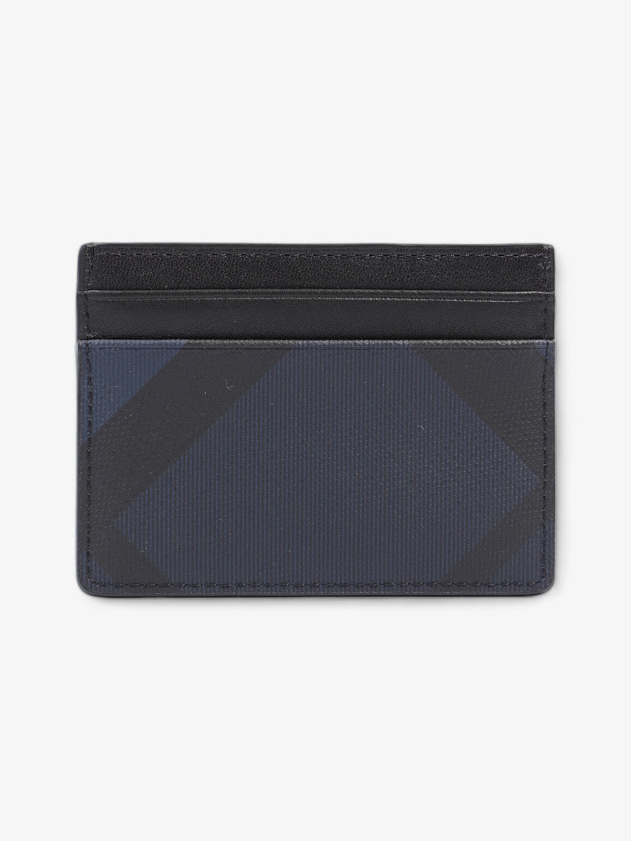 Burberry London Check Card Holder Navy Blue / Black Polyurethane Image 1