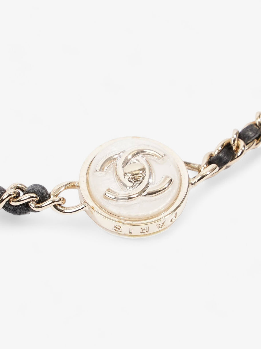 Chanel CC Chain Choker Black / Gold Base Metal 30cm Image 3