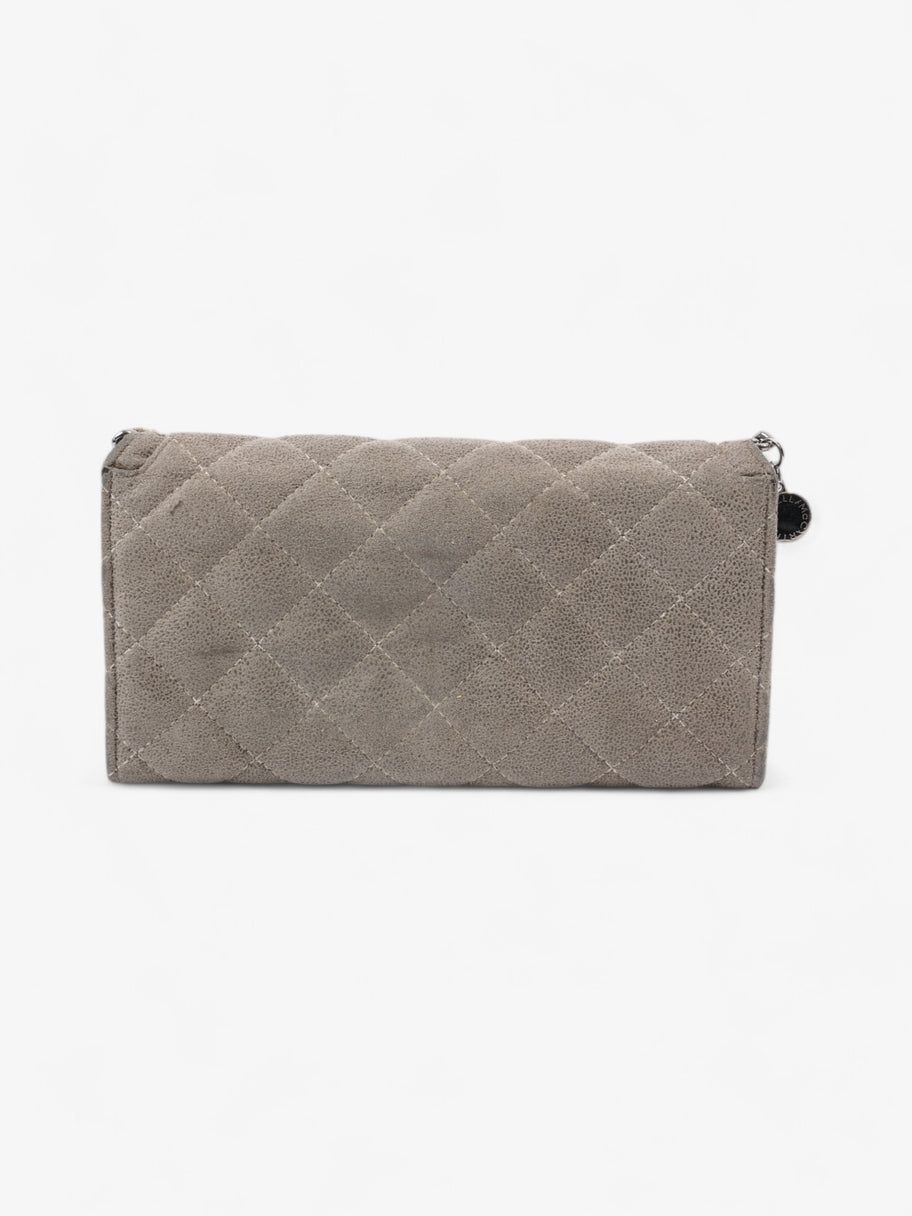 Stella McCartney Falabella Zip-Around Padded Continental Wallet Grey Fabric Image 3